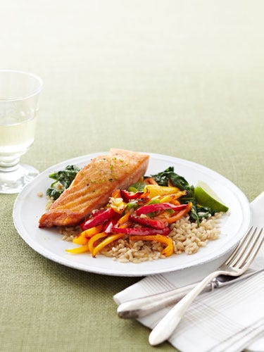 Salmon with Peppers Recipe
