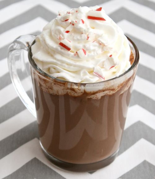peppermint hot chocolate cocktail