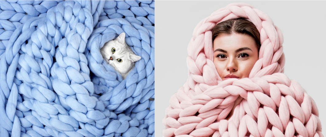 Lavori a maglia: come fare una coperta in 4 ore