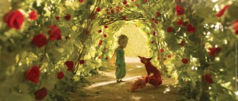 Red, Interaction, Art, Fictional character, Artwork, Flowering plant, Paint, Painting, Illustration, Holiday, 