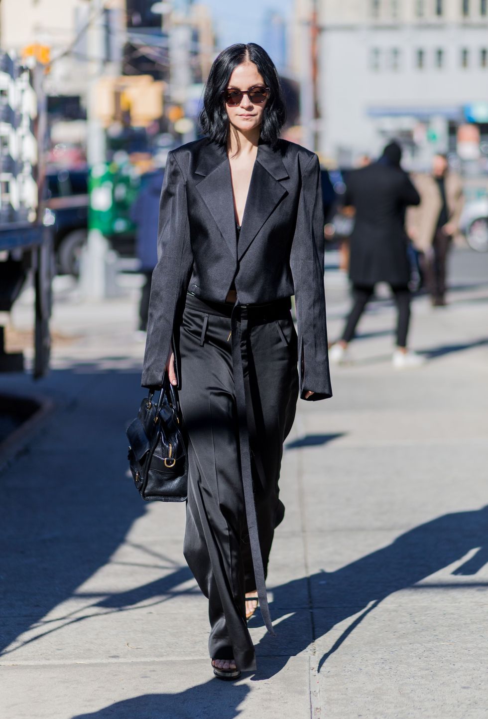 moda 2016 street style look monocromatico nero