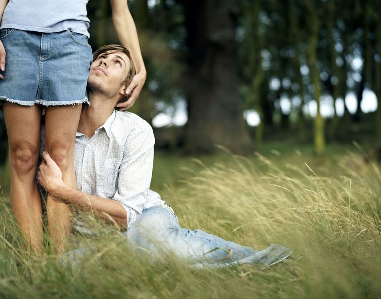 Human, Grass, Denim, Jeans, People in nature, Summer, Sitting, Grass family...