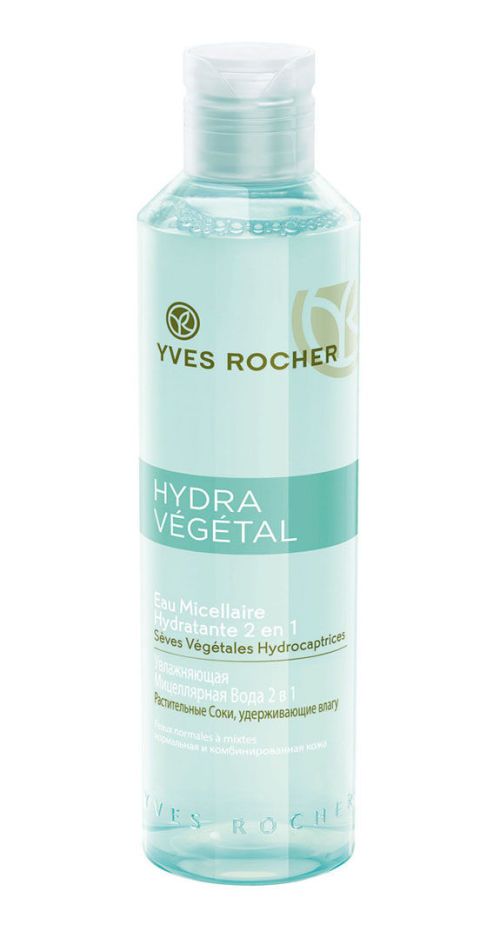 <p>Contro le impurità della  pelle mista: Eau Micellaire Hydratante 2 en 1 Hydra Végétal, <strong>Yves Rocher</strong>, con principi attivi puri vegetali (€ 5,95).</p>