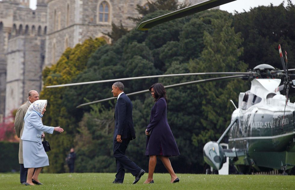 Barack e Michelle Obama incontrano la regina Elisabetta II e il principe Filippo al castello di Windsor