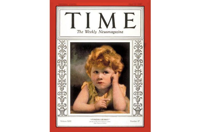 La regina Elisabetta a tre anni sulla copertina di Time