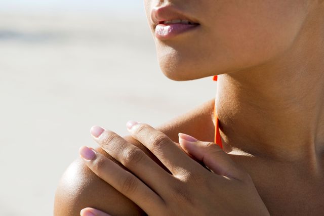 Finger, Skin, Nail, People in nature, Summer, Jaw, Sunlight, Organ, Beauty, Nail care, 