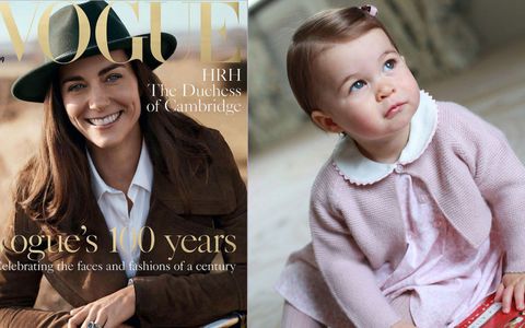 Kate Middleton sulla copertina di Vogue e la principessa Charlotte a un anno