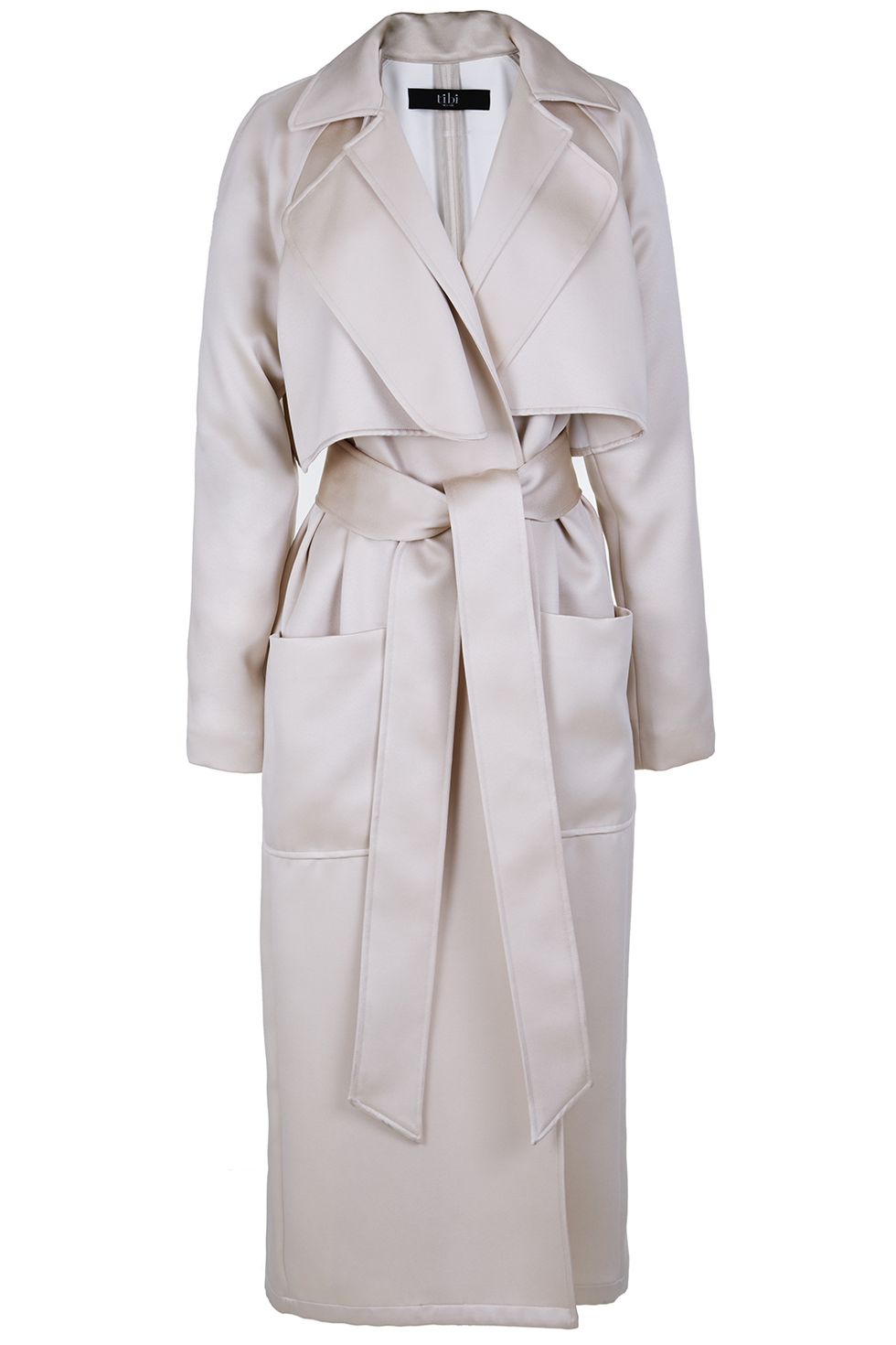 <p>Tibi satin trench, $895, <a href="http://www.tibi.com/shop/outerwear/double-face-satin-soft-trench-coat" target="_blank">tibi.com</a>.</p>