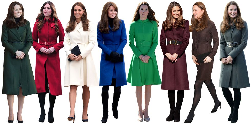 <p>Un cappotto minimal, in genere di una tonalità preziosa e brillante, rappresenta la firma dello stile <a href="http://www.elle.com/it/magazine/personaggi/news/a194/kate-middleton/" target="_blank">Kate Middleton</a>. Focus on: il cappotto ha sempre una cintura in vita, molto semplice e minimal. </p>
