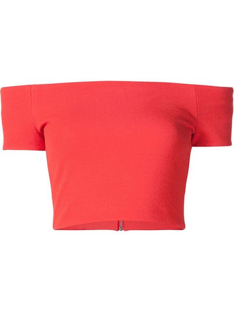 <p><strong></strong>Cotone stretch rosso, Alice+Olivia. </p>