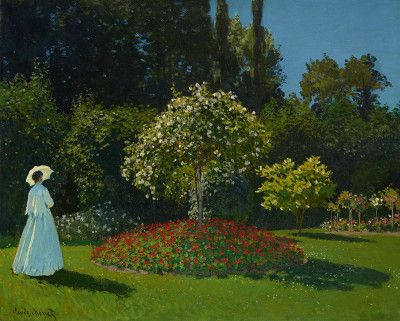 <p>Claude Monet, <em>Donna in giardino</em>, 1867. Olio su tela. Museo Hermitage, S. Pietroburgo.</p>