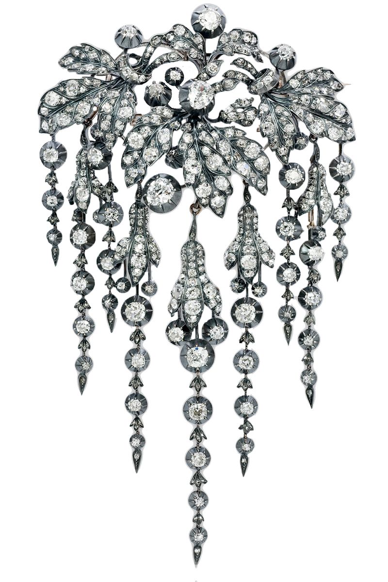 <p>Stephen Russell 19th century diamond hairpiece, circa 1860, price upon request, <a href="http://stephenrussell.com" target="_blank">stephenrussell.com</a>.</p>