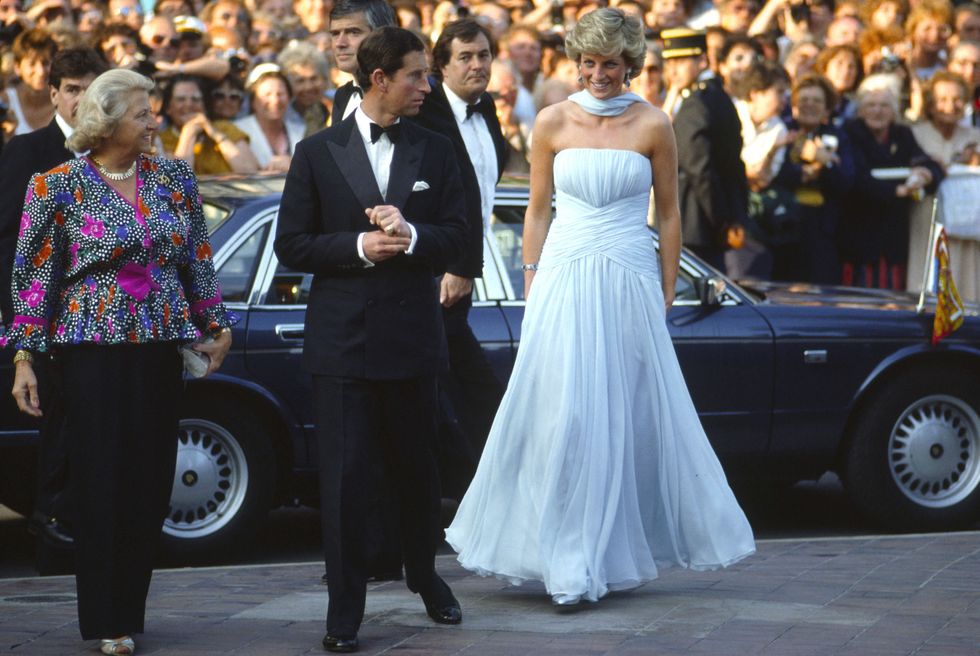 <p>The lovely Diana created an iconic moment when she walked the red carpet in this powder blue Catherine Walker dress. In 2011, this look <a href="http://www.instyle.co.uk/celebrity/news/princess-diana-s-1987-cannes-film-festival-dress-auctions-for-81k" target="_blank">sold at auction</a> for £81k<span class="redactor-invisible-space">.</span></p>