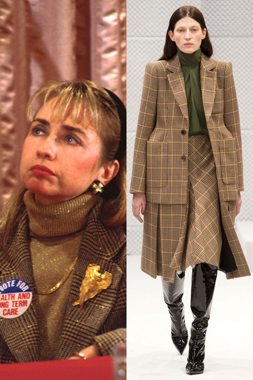 <p>When in doubt, embrace the plaid side as Hillary did on the campaign trail with husband Bill Clinton. </p>