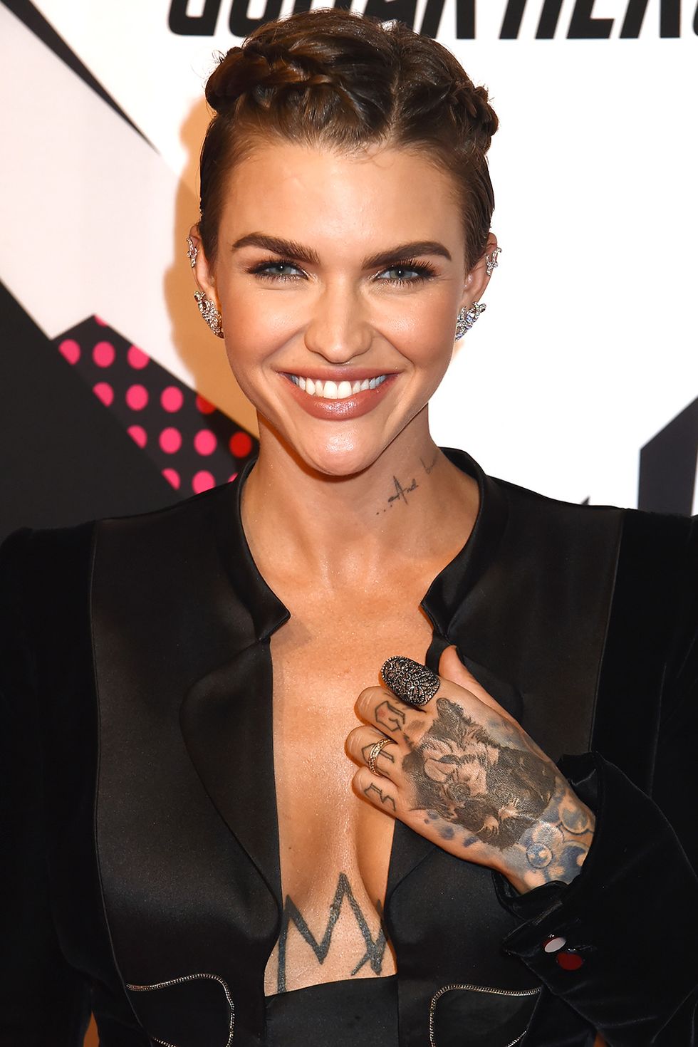 <p>Those tattoos, that smile, the most perfect pixie cut of all time...the <a href="http://www.elle.com/life-love/news/a28912/oitnb-ruby-rose-gender-fluidity-video/" target="_blank">gender fluid</a> DJ/actress had just about everyone falling for her approximately .05 seconds into her <em>OITNB</em> debut.</p>