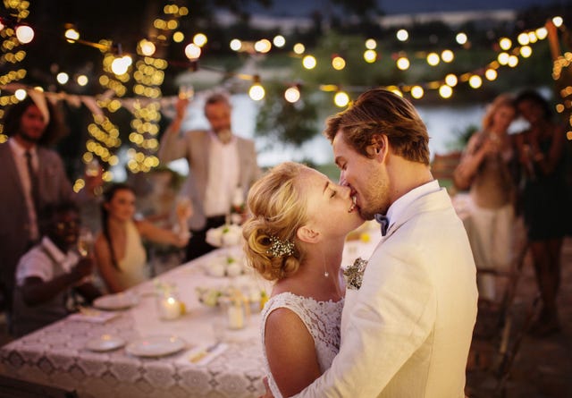 Tablecloth, Event, Photograph, Happy, Dress, Interaction, Tradition, Romance, Kiss, Love, 