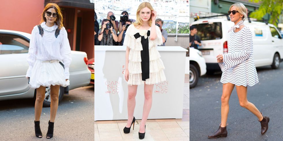 <p>Ad esempio, Christine Centenera in Louis Vuitton o Elle Fanning in Chanel: tutte dimostrano che il mini abito bianco voluminoso è perfetto. </p>