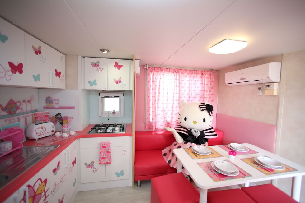 Room, Interior design, Textile, Pink, Ceiling, Floor, Interior design, Home, Stuffed toy, Light fixture, 