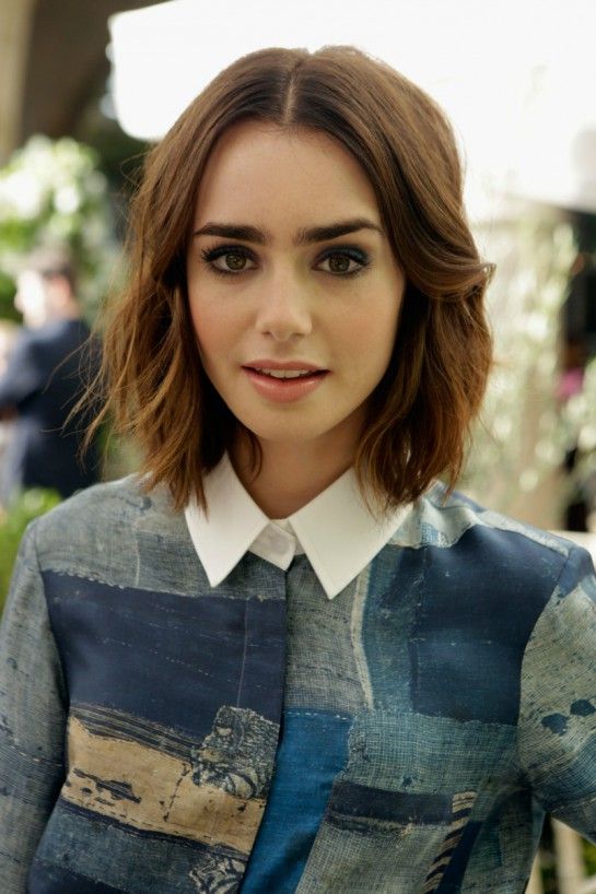 lily collins beauty look