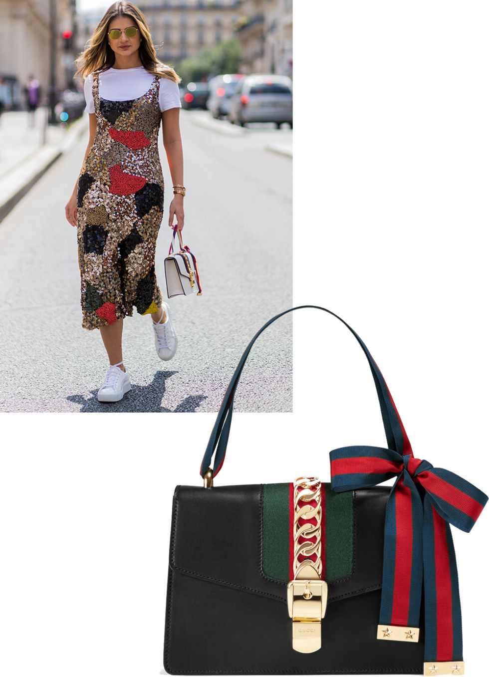 <p>Ladylike is a byword of the season, and Gucci's bow-embellished bag is a must-have. </p><p><br></p><p>Gucci bag, $2,490, <a href="https://shop.harpersbazaar.com/designers/g/gucci/sylvie-leather-shoulder-bag-black-9582.html" target="_blank">shopBAZAAR.com</a>.</p>