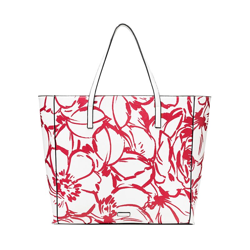 Product, Bag, White, Fashion accessory, Style, Luggage and bags, Pattern, Shoulder bag, Handbag, Coquelicot, 
