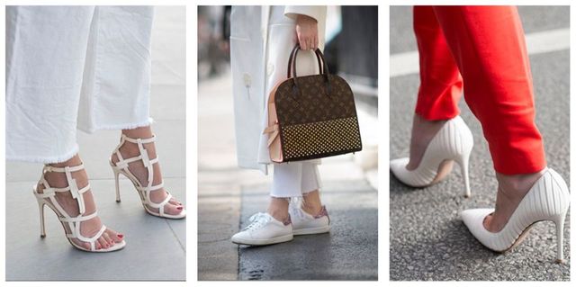Footwear, Human leg, Textile, Joint, Shoe, Red, White, Pattern, Style, Street fashion, 