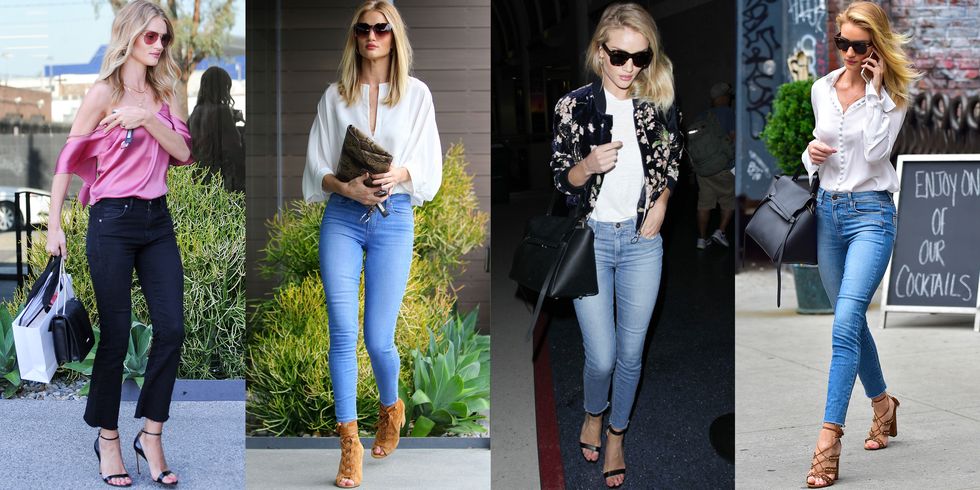 <p>Rosie Huntington-Whitely has made styling skinny jeans into an art form. </p>