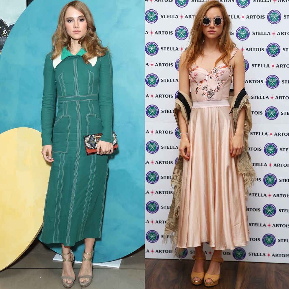 <p>Suki Waterhouse is a fashion chameleon who favors a retro vibe and interesting shapes and colors. </p>