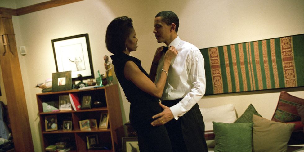 <p>Tutto pronto nella casa di Chicago prima che il Senatore Obama parli al Chicago Economic Club, 2004.</p>