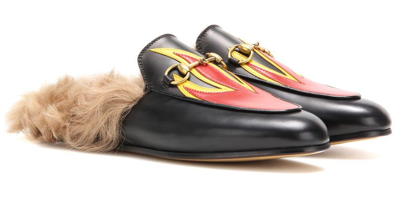 <p><em>Gucci shoes, $995, <a href="http://www.mytheresa.com/en-us/princetown-fur-lined-leather-slippers-638400.html?catref=category#&gid=1&pid=1" target="_blank">mytheresa.com</a>.</em></p>