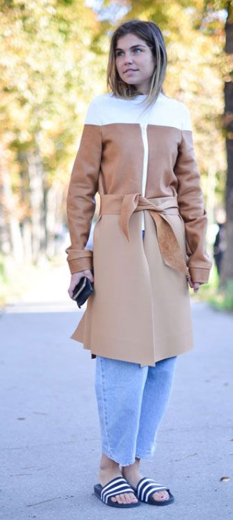 Clothing, Brown, Sleeve, Shoulder, Textile, Collar, Standing, Joint, Outerwear, Coat, 