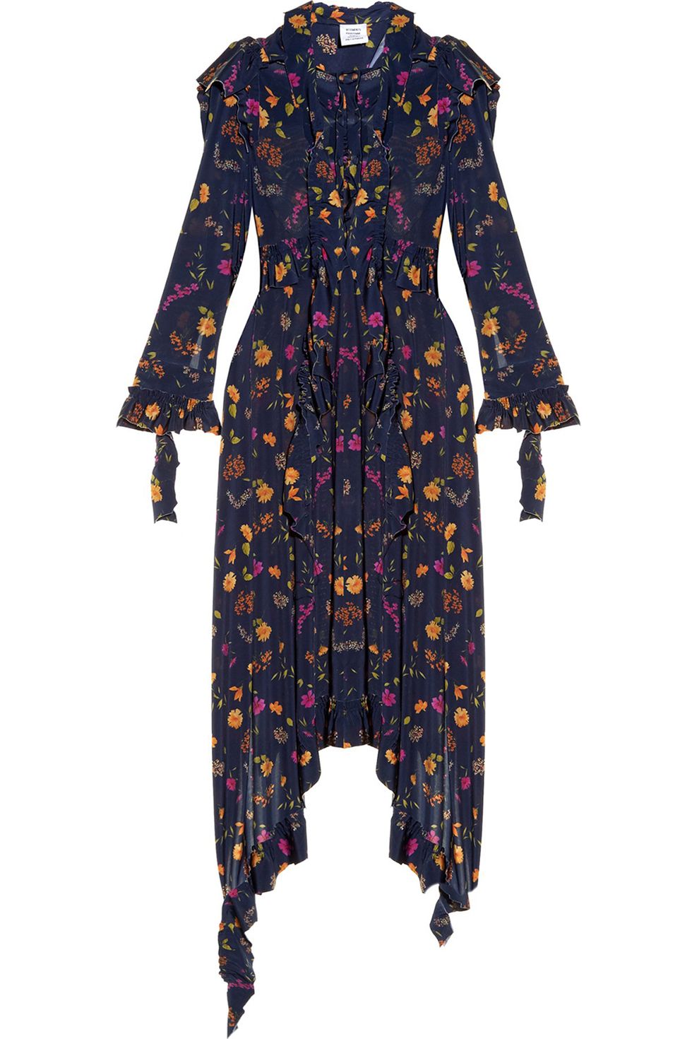 <p><em>Vetements dress, $2,265, <a href="http://www.matchesfashion.com/us/products/Vetements-Ruffle-shoulder-floral-print-dress-1065795" target="_blank">matchesfashion.com</a>.</em></p>