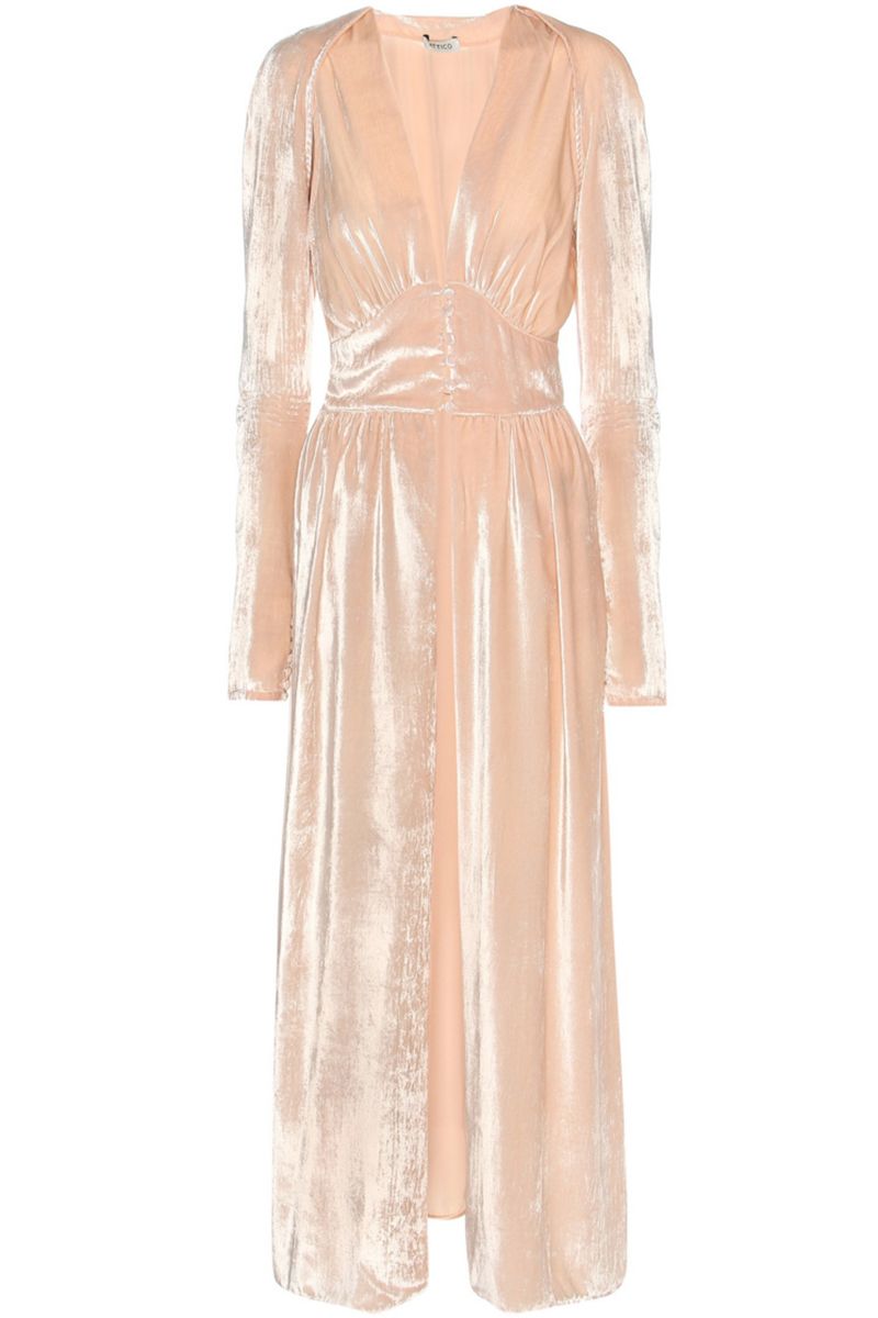 <p><em>Attico dress, $895, <a href="http://www.mytheresa.com/en-us/velvet-robe-dress-643347.html?catref=category" target="_blank">mytheresa.com</a>.</em></p>