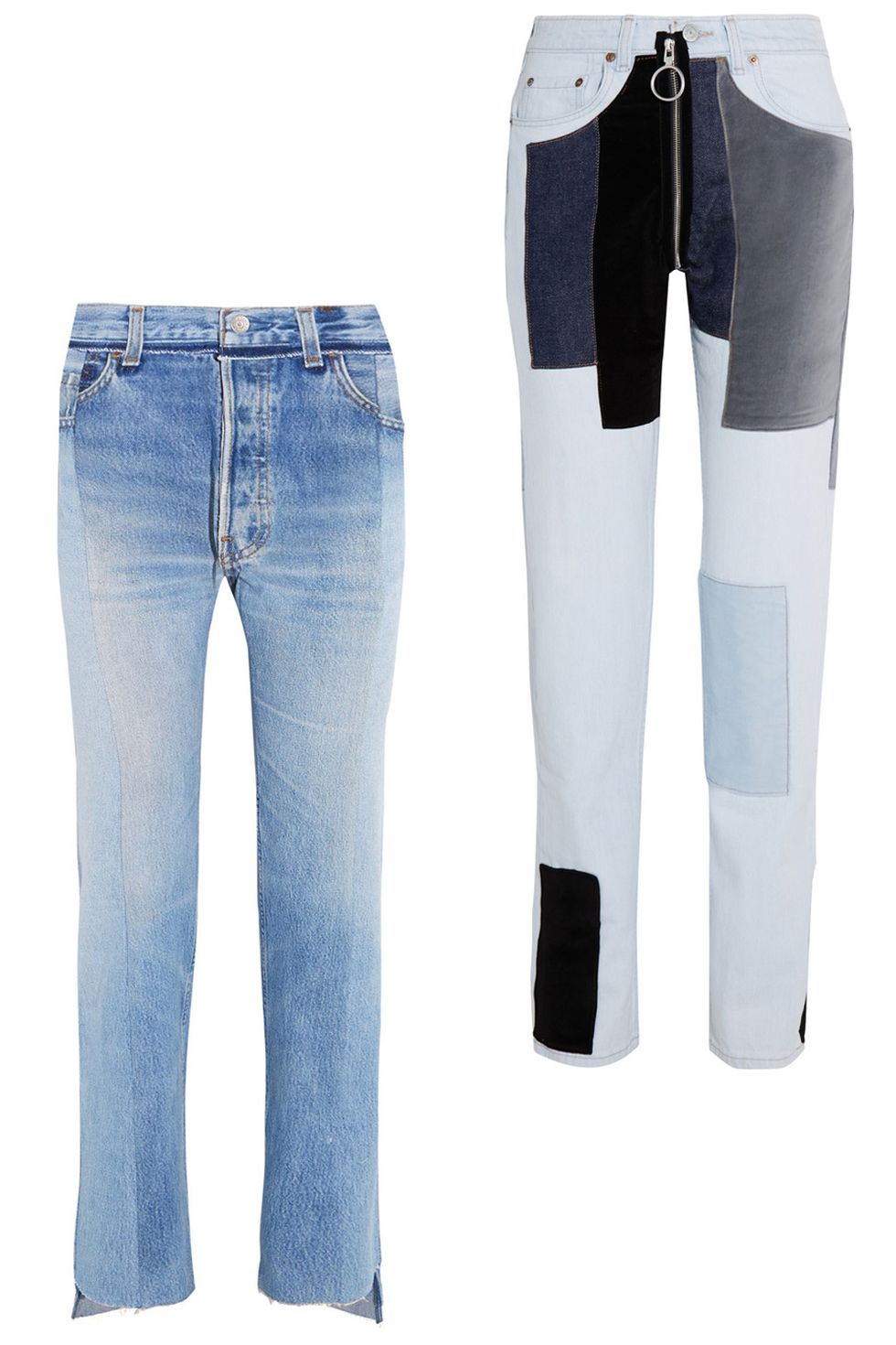 <p>Sei una ragazza Vetements oppure una Off-White? I remixati, jeans da oltre 1000 dollari, andranno molto di moda per le strade.</p>