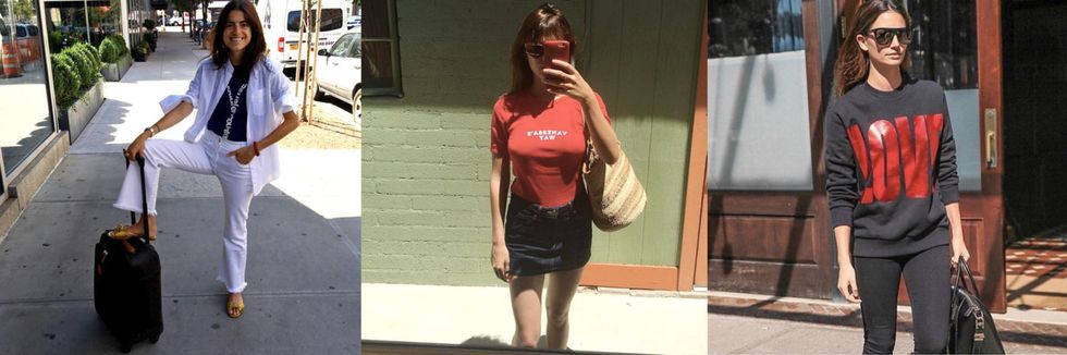 <p>Nothing is better suited to&nbsp;the social media platform than a shirt that speaks volumes—as seen on Leandra Medine, Jeanne Damas and Lily Aldridge.</p>