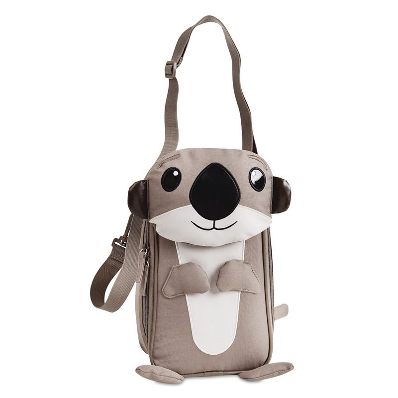 Brown, Toy, Style, Beige, Shoulder bag, Snout, Fawn, Baby toys, Silver, Strap, 