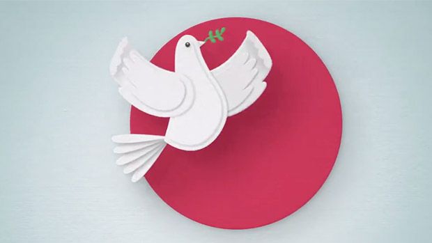 #SpreadTheLove giornata internazionale della pace colomba ramoscello ulivo becco
