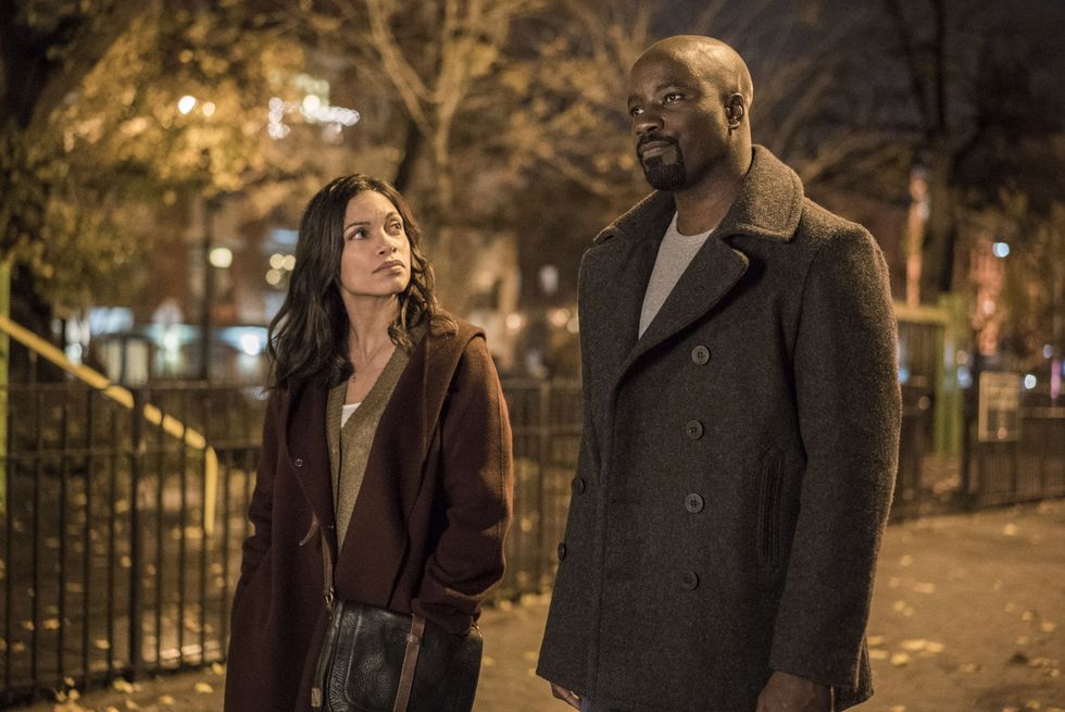 <p>The impenetrable Luke Cage (Mike Colter),&nbsp;who made&nbsp;his debut on&nbsp;<em data-redactor-tag="em" data-verified="redactor">Marvel's&nbsp;</em><span class="redactor-invisible-space" data-verified="redactor" data-redactor-tag="span" data-redactor-class="redactor-invisible-space"><em data-redactor-tag="em" data-verified="redactor">Jessica Jones</em>,&nbsp;</span>is finally getting his own show. When a science experiment goes awry, Cage, a wrongfully-convicted felon, steps up to protect his hometown of&nbsp;Harlem.</p><p><span class="redactor-invisible-space" data-verified="redactor" data-redactor-tag="span" data-redactor-class="redactor-invisible-space"><em data-redactor-tag="em" data-verified="redactor"><a href="https://www.youtube.com/watch?v=ytkjQvSk2VA" target="_blank">Marvel's Luke Cage</a></em><span class="redactor-invisible-space" data-verified="redactor" data-redactor-tag="span" data-redactor-class="redactor-invisible-space"> premieres on Netflix on Friday, 9/30.</span><br></span></p><p><span class="redactor-invisible-space" data-verified="redactor" data-redactor-tag="span" data-redactor-class="redactor-invisible-space"></span></p>