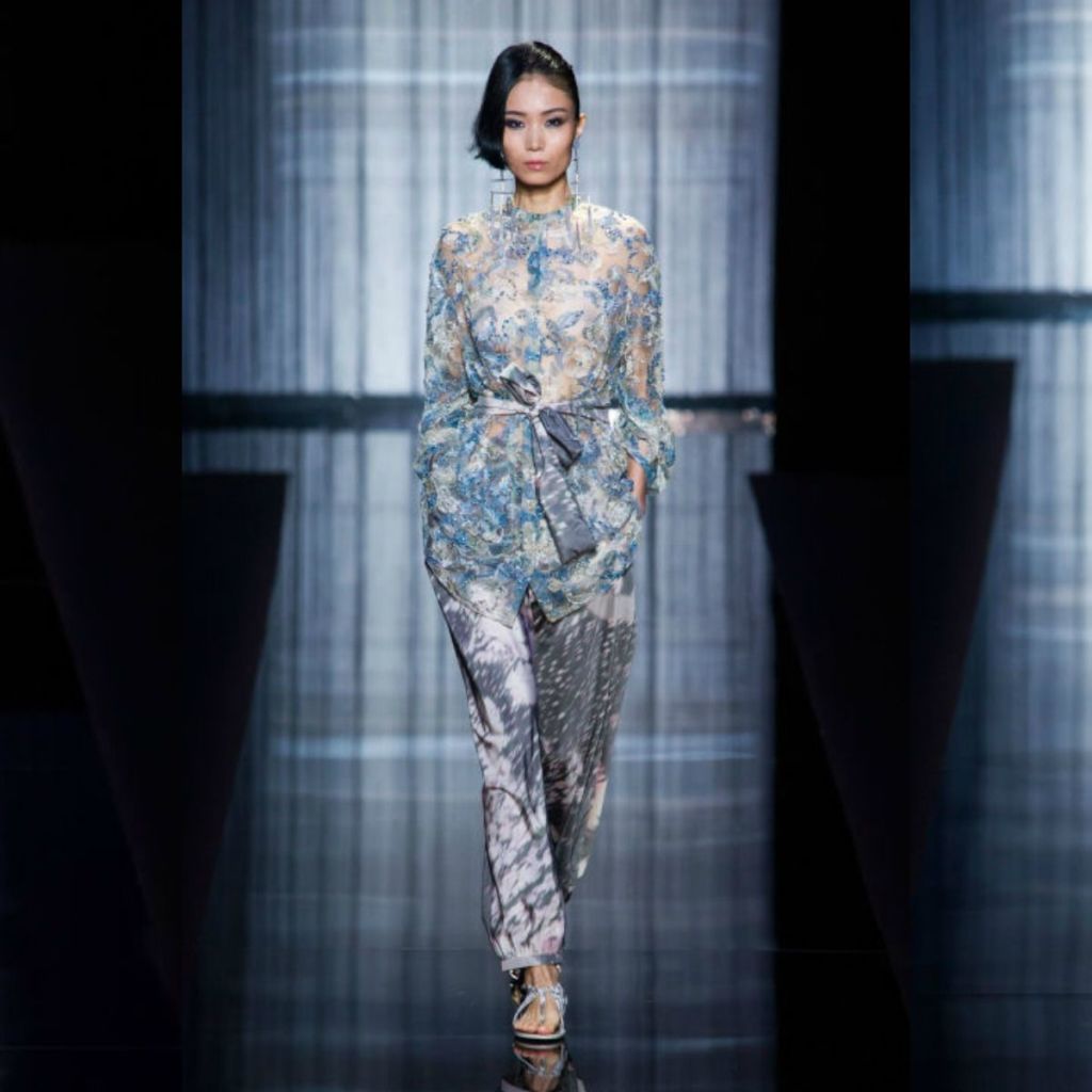 Giorgio Armani la sfilata primavera estate 2017 a Milano