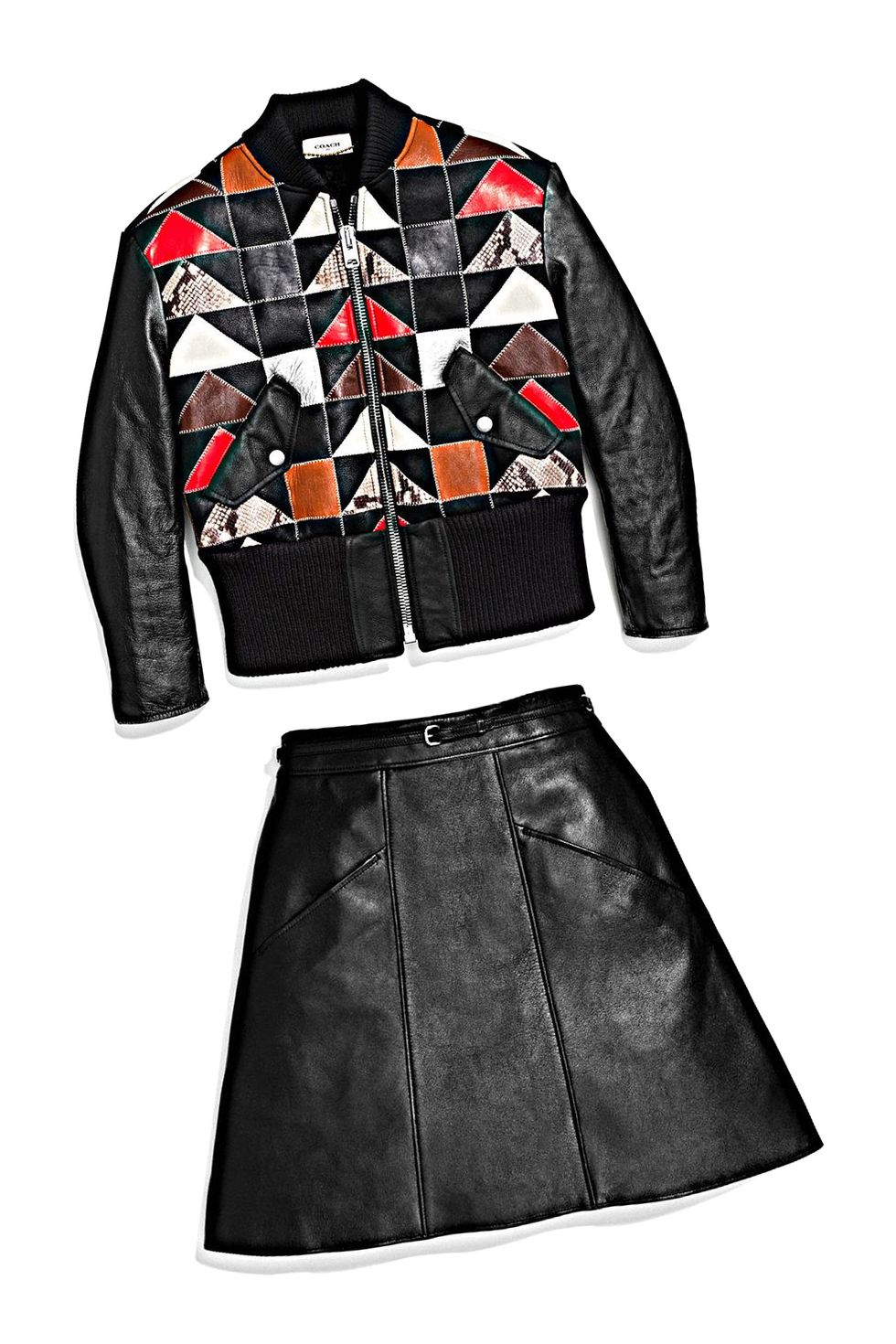 <p>When in doubt, pull that timeless little black mini out of your closet—it'll temper even the most daring top, coat, or accessory. A patchwork leather jacket feels luxe—and worn draped over the shoulders with a black tank, short skirt, and ankle boots, looks <em data-redactor-tag="em">incredibly</em> chic.
</p><p><br>
</p><p><em data-redactor-tag="em">Coach 1941 Patchwork Shearling MA-1 Jacket, $2295, <a rel="noskim" href="http://www.coach.com/coach-designer-vest-patchwork-shearling-ma-1-jacket/56335.html?CID=D_B_HBZ_11851" target="_blank">coach.com</a>; Coach 1941 Leather A-Line Skirt, $695, <a rel="noskim" href="http://www.coach.com/coach-designer-pants-leather-a-line-skirt/56692.html?CID=D_B_HBZ_11852" target="_blank">coach.com</a></em><span class="redactor-invisible-space" data-verified="redactor" data-redactor-tag="span" data-redactor-class="redactor-invisible-space"><em data-redactor-tag="em"></em></span></p>