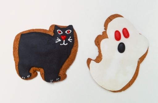 biscotti halloween gatto nero e fantasma