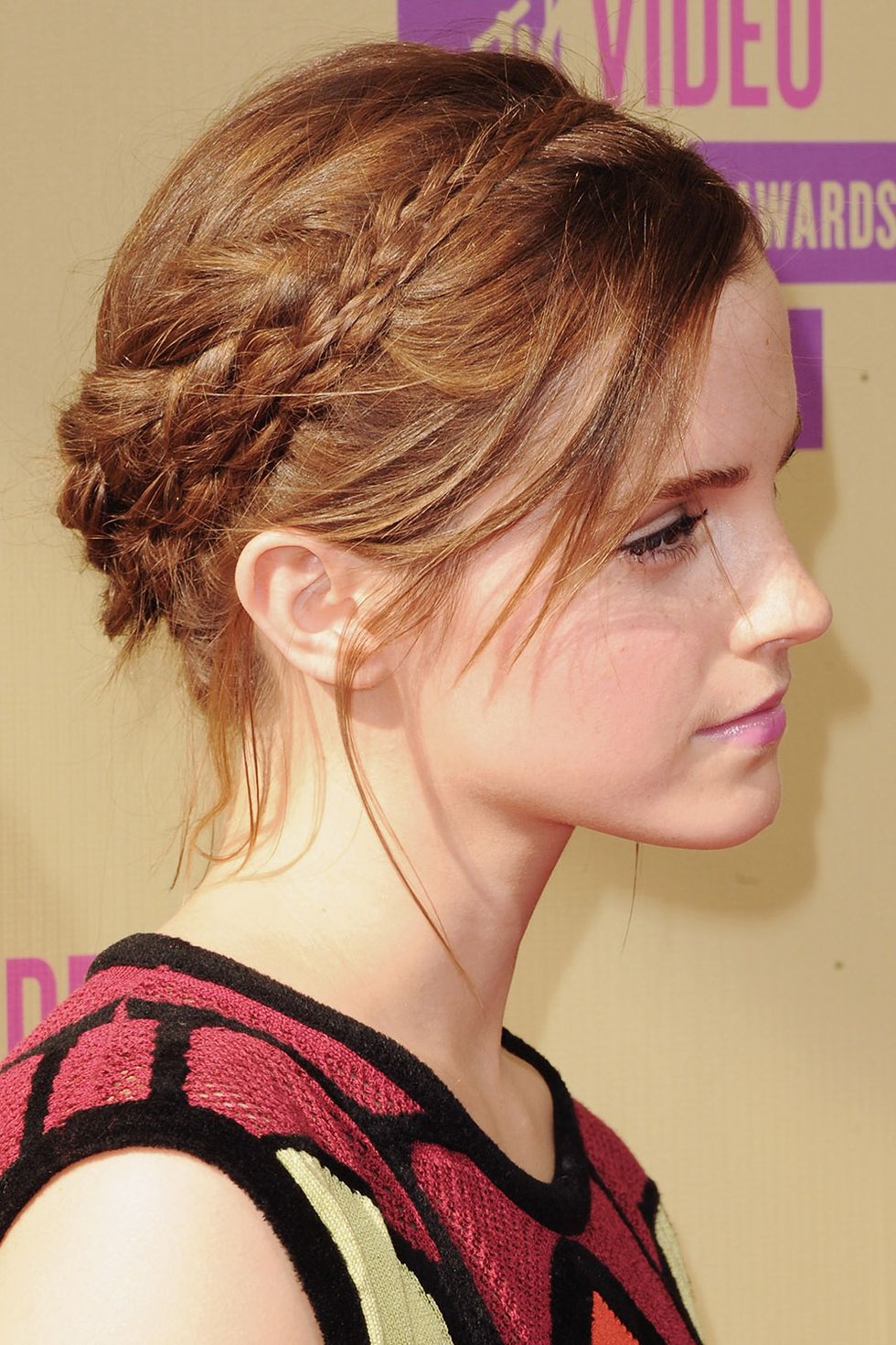 <p>A laidback&nbsp;crown braid for the MTV Video Music Awards in 2012.</p>