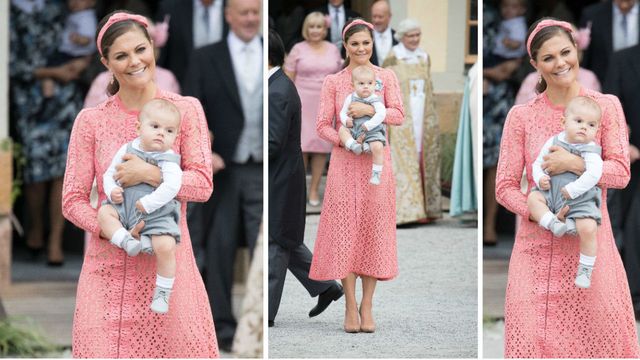 principe Oscar di Svezia con la mamma Vittoria