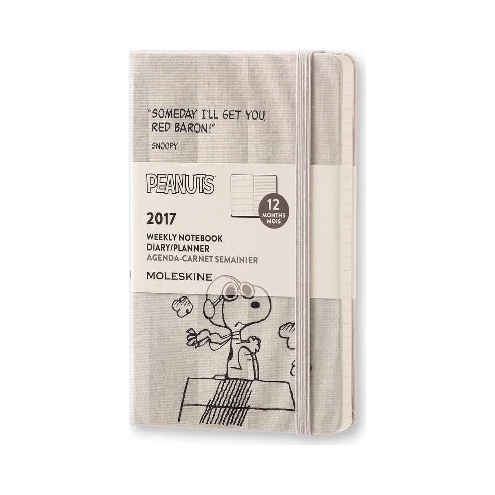 <p>Tra le tante agende Moleskine, ecco quella targata Peanuts, per portare sempre con sè Snoopy a caccia del Barone Rosso (online su <em>amazon.it </em>a partire da 10,19 €).</p>