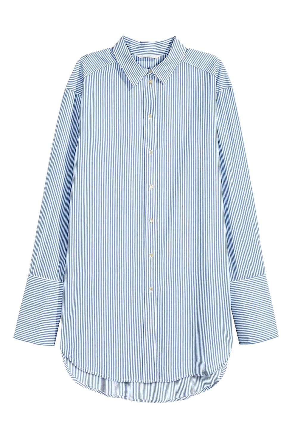 <p>Le <strong>camicie destrutturate</strong>, come questa di <strong>H&M</strong>, sono di <strong>tendenza</strong> in questa stagione. </p><p><strong>Camicia oversize</strong> a righe, H&M</p>