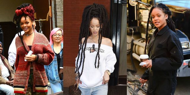 Rihanna: i look con i capelli afro e deadlocks