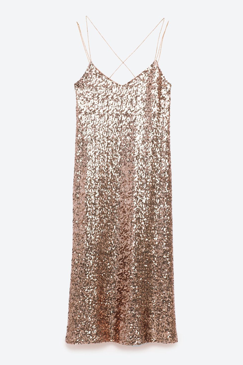 <p>Lunghezza media per questo abito di&nbsp;Zara: elegante e dall'effetto wow immediato.</p>