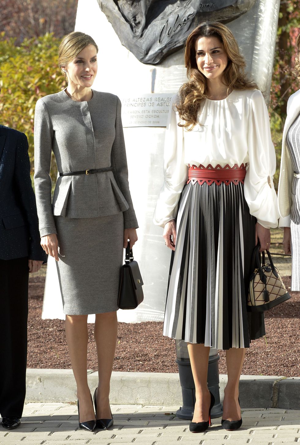 <p>A devout Muslim, Rania dresses accordingly, with long sleeves and knee-length or longer skirts, like this one from Proenza Schouler. On a trip last year to Spain, she and Queen Letizia went head-to-head in a royal fashion face-off.<span class="redactor-invisible-space" data-verified="redactor" data-redactor-tag="span" data-redactor-class="redactor-invisible-space"></span></p>