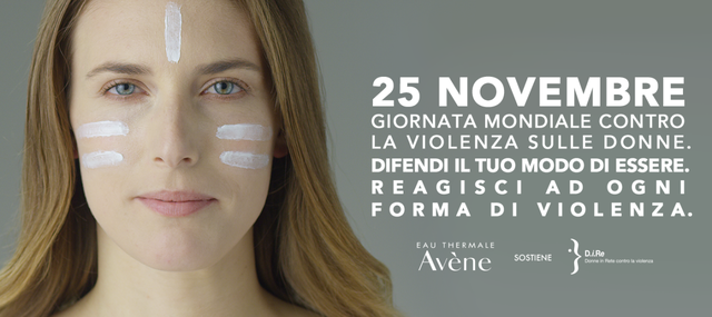 Giornata mondiale contro la violenza sulle donne, con Avène per sostenere D.i.Re con l'hashtag #ConLeDonneXLeDonne