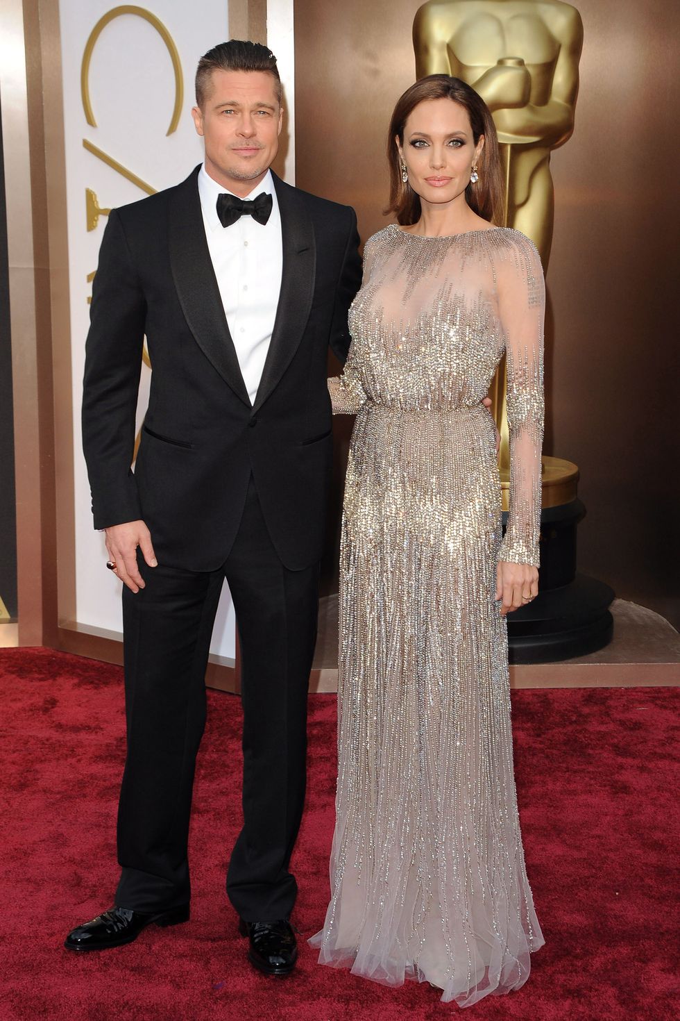 <p>In the hands-down most shocking celebrity breakup of the year, Jolie surprised the world when she <a href="http://www.harpersbazaar.com/celebrity/latest/news/a17767/angelina-jolie-brad-pitt-divorce/" target="_blank" data-tracking-id="recirc-text-link">filed for divorce from Pitt</a> back in September. The A-list couple wed back in 2014 after dating since 2004 and share six children together. While the divorce papers cite "irreconcilable differences,"  sources alleged a fight involving Pitt and one of the children caused Jolie to ultimately file. Since the split, the couple has entered family therapy and Jolie was temporarily awarded custody of the children. </p>